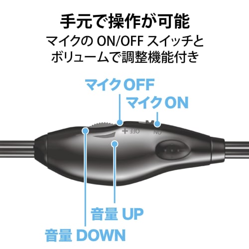 ELECOM Headset, Wired USB Connection, Overhead Type, Microphone Arm, USB Type-C Conversion Cable Included, Binaural, Black HS-HP22UCBK