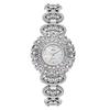 Leichtluxuriöse Voll-Diamant-Armbanduhr Europäischer Retro-Hofstil Hoher Wert Wassertropfenform Diamant Wasserdichte Uhr