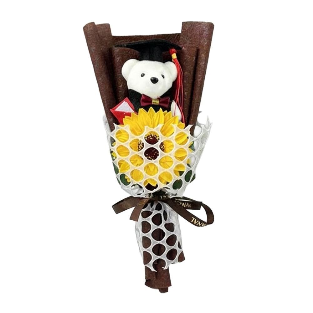 Dekoration Sonnenblumen Bär Strauß Plüsch Süßer Bär Strauß Neues Plüschtier Sträuße Abschlussgeschenk