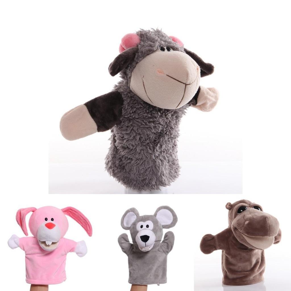 Wholesale Plush Toy Hand Puppet Cartoon Animal Doll With Movable Mouth Interactive Toy For Kindergarten And Parent-child Interaction 25cm Tall