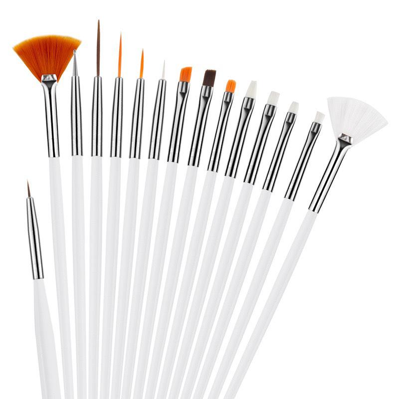 15-Piece Nail Art Brush & Dotting Pen Set
