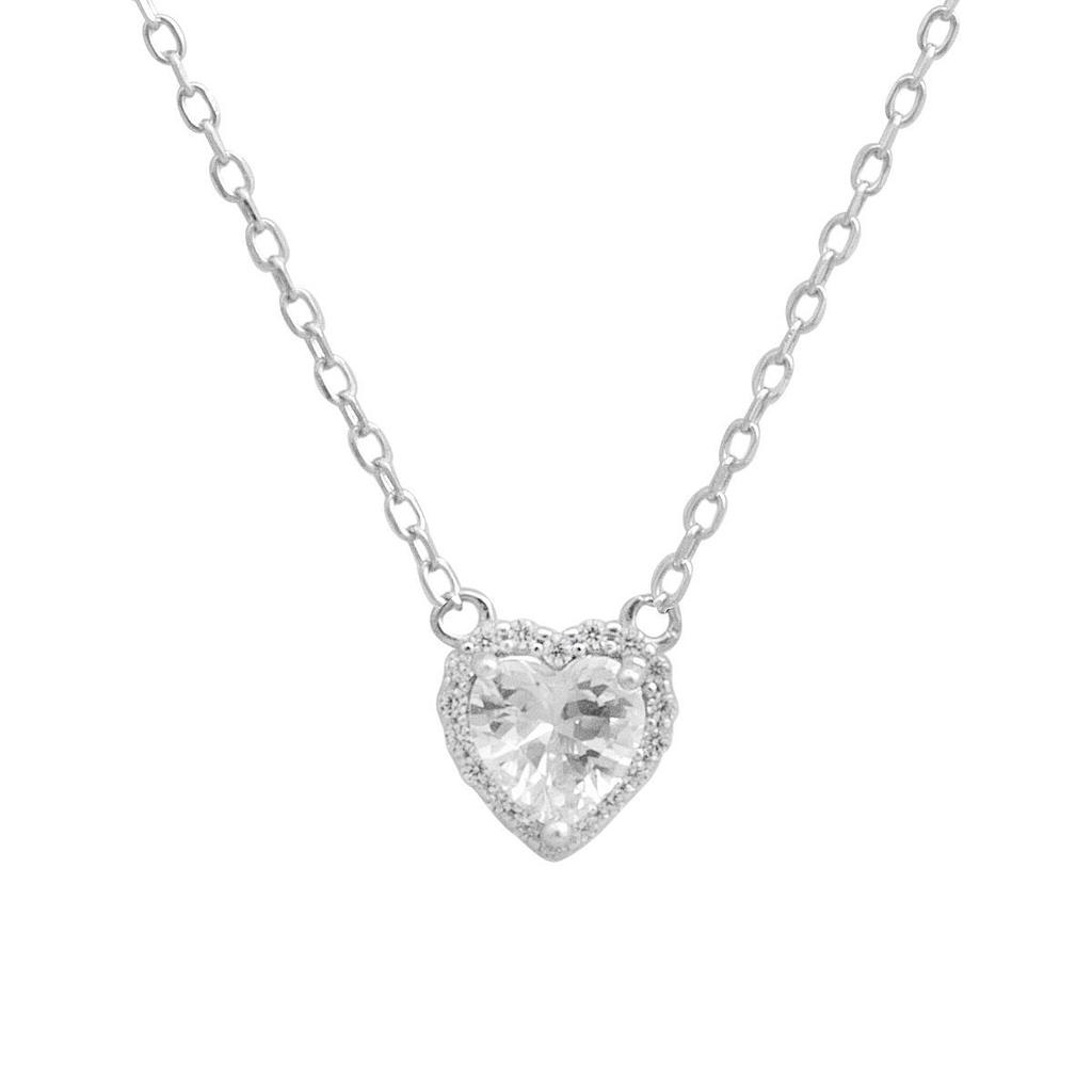 Серебряное колье с фианитами, вес изделия 2,16 гр (2186960)