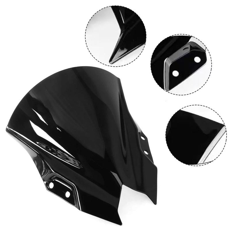 Front Wind Deflector Windshield Accessory for Kawasaki For 500 SE Motorcycle Model 2024 2025 Black Transparent Gray