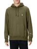 Champion Long Sleeve Fleece Hooded Sweatshirt with Embroidered Army Size S Men's Logo, Green, (C3-W101)