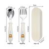304 Stainless Steel Children's Spoon & Fork Set with Portable Box - Ideal for Baby Feeding and Student Use.