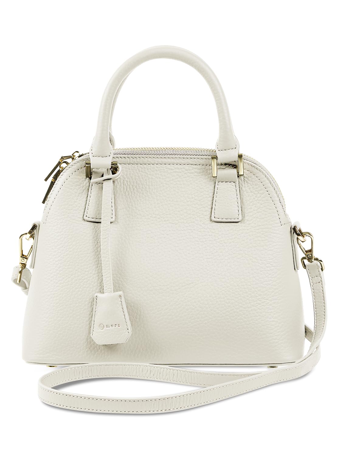 

Tote Shrink Mini Genuine White [Mura] Women s Bag, Leather, Bag, Leather,