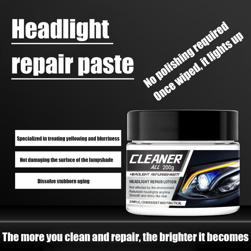 Headlight Restoration 200g Car Headlights Cleaner And Restoration Lotion Headlight Lens Cleaners Car Light Cleaner Car Headlight