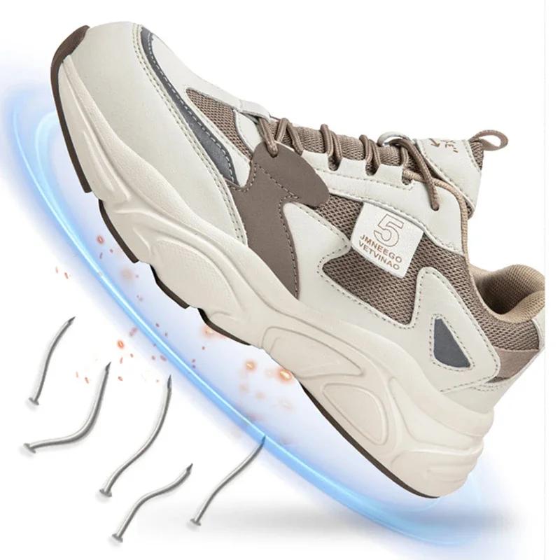 Womens Steel Toe Safety Shoes Size 35 36 37 38 39 40 41 Lightweight Safety Boots Non Slip Work Shoes for Women Work Sneakers Comfortable Soft Sole Non