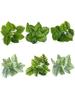 Artificial Pothos & Monstera Leaves Wall Decor for Living Room - Small Potted Greenery Arrangement