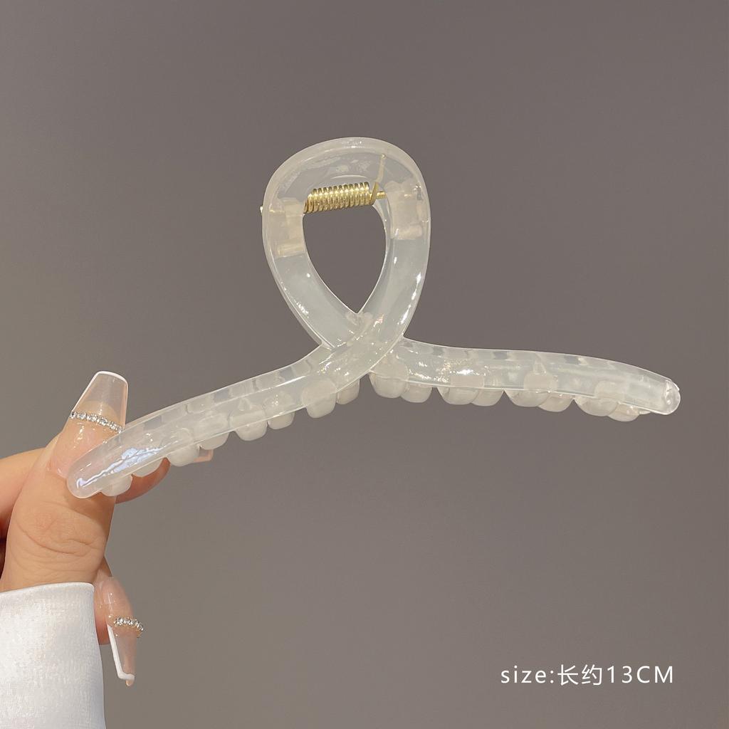 7Designs Giant Flower Cross Acrylic Hair Claw Clips for Women Accessories Jewelry Korean Jelly Large Resin Crab Clamp Headwear