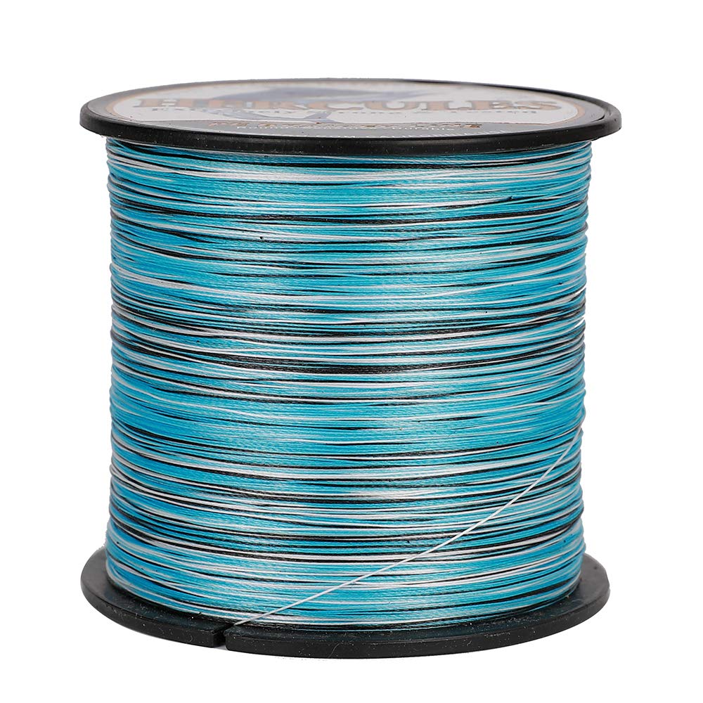 HERCULES PE X8 Fishing 15 High High No for Camouflage Blue 500m Line, 8-Strand Braid, Colors, Strong, Long-Distance Casting, Strength, Sensitivity,