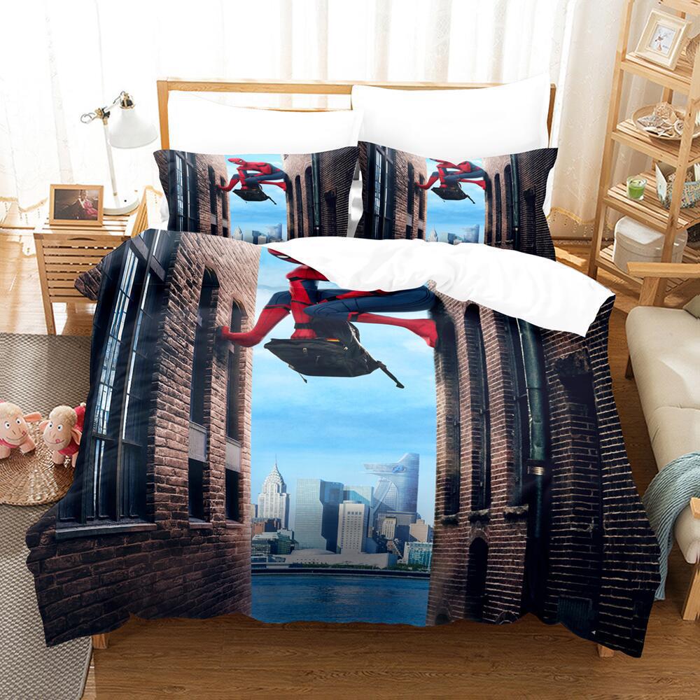 Bedding Three-Piece Set 3D Digital Cartoon Animation Microfiber Duvet Set