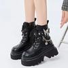 Fashion Ankle Boots for Women Elegant With Medium Heels Laces Lace-up Booties Biker On Offer Trend 2024 High Quality Woman Short Shoes