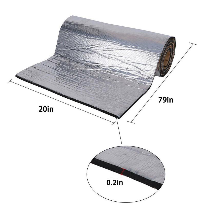 200x50cm 5mm Car Noise ulation Mat Acoustic Absorption Sound Deadener Heatproof Foam Deadening Mat Car Hood ulation Silent