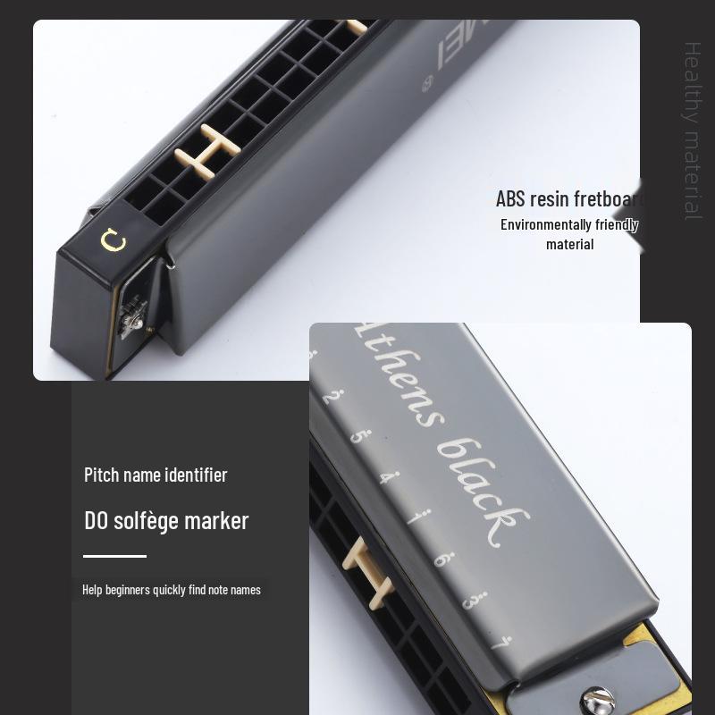 Chimei 24-Hole Double Reed C Key Harmonica for Adults & Beginners