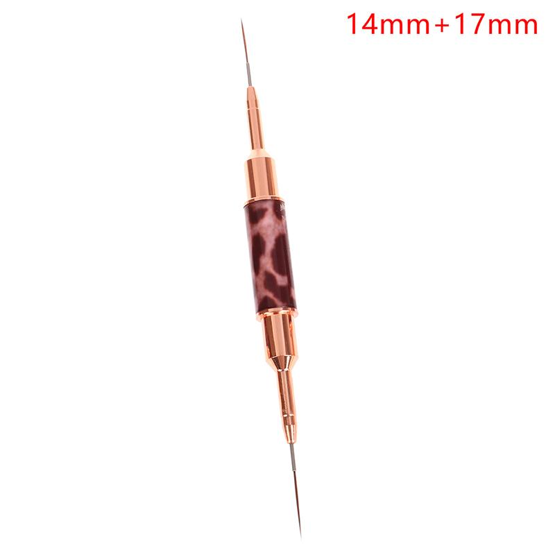

1 шт. двойная головка для дизайна ногтей кисть для рисования ручка для УФ-геля кисти для рисования A3（14mm+17mm）