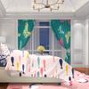 2PCS- Colorful Butterfly - Printed Curtain - Polyester Material - Suitable for Bedroom, Living Room, Study Private Space