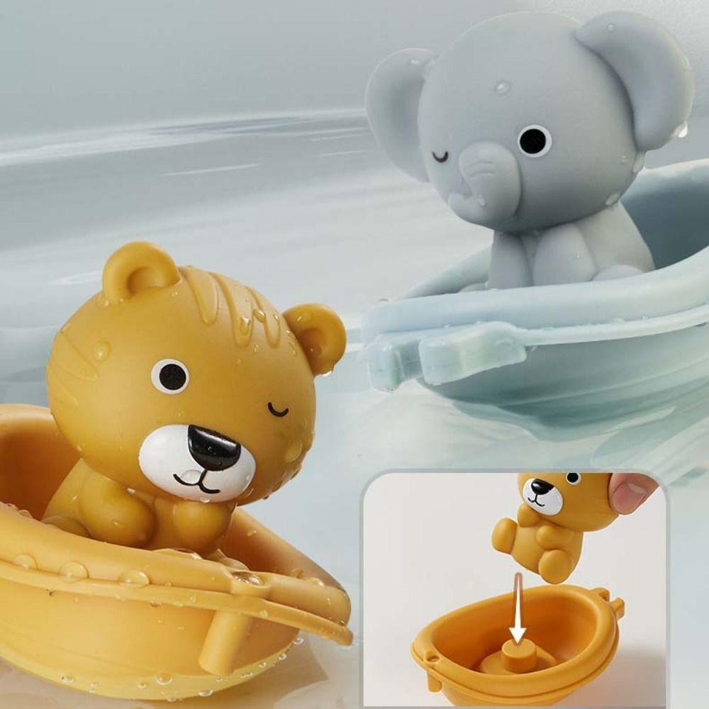 Folding Tower Floating Shower Toy Finger Puppet Stacking Boat Toys Baby Bath Toys  Beach Bathtub