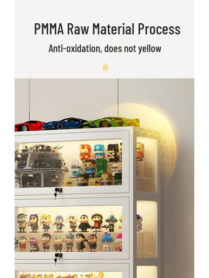 Acrylic Glass Display Cabinet with Lock for Toys and Prizes