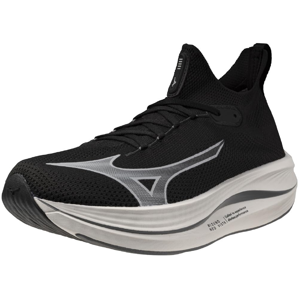 Mizuno NEO VISTA Running Thick Black X Dark Gray X Light 2E Shoes, Jogging, Marathon, Training, Sports, Lightweight, Resilient, Sole, Gray, 28.5 Cm,