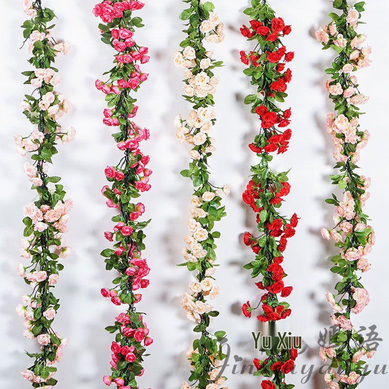 Silk Flower Vine for Air Conditioner and Heating Pipe Decoration