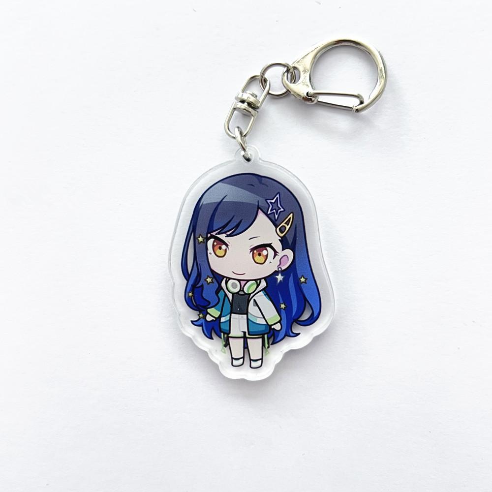 Anime PJSK Project Sekai Colorful Stage Character SD Cosplay Keychain Bag Pendant Acrylic Keyrings Key Chain Ornament Decoration