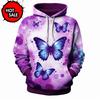 Arrivals Colorful Butterfly 3D Print Hoodie Women Streetwear Oversized Pullovers Hoodie Sweatshirts Female Hooded Clothing
