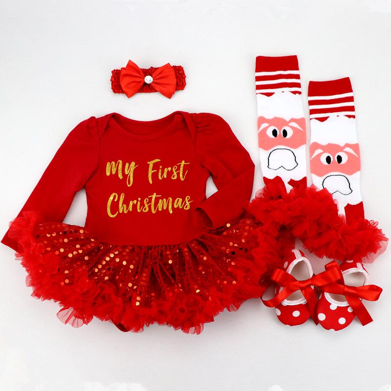 Buy Newborn Christmas Clothes Baby Girl Clothing Set Red Bling-Bling My  First Christmas Outfits Funny Party Tutu Costumes Xmas Gifts at affordable  prices  free shipping, real reviews with photos  Joom