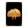 Couple Hiking Retro Sunset Metal Signs Printing Rusty Club Cinema Funny Tin Sign Poster