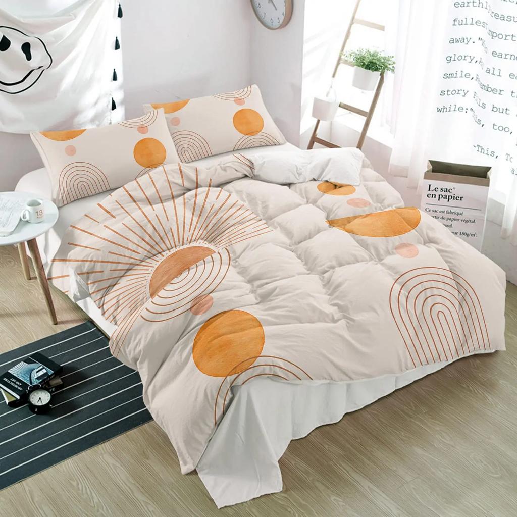 Mid Century Bohemian Abstract Duvet Cover Set Geometric Luxury Bedding Sets Tropical Palm Tree Plant Comforter Cover Set 2/3pcs