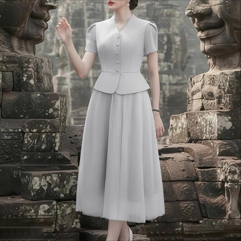 

ZANZEA Женская блузка с коротким рукавом и длинные юбки, повседневные комплекты из двух частей M