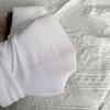 Schwarze Socken mit Ohrbesatz für Damen, Wadenlange Socken für Herbst und Winter, Trendige einfarbige Baumwollsocken, Frotteesocken mit Spitze, Nahtlose Damensocken