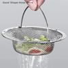 2/4PCS Stainless Steel Kitchen Sink Filter with Handle Food Residue Strainer Metal Dish Sink Garbage Disposal Prevention