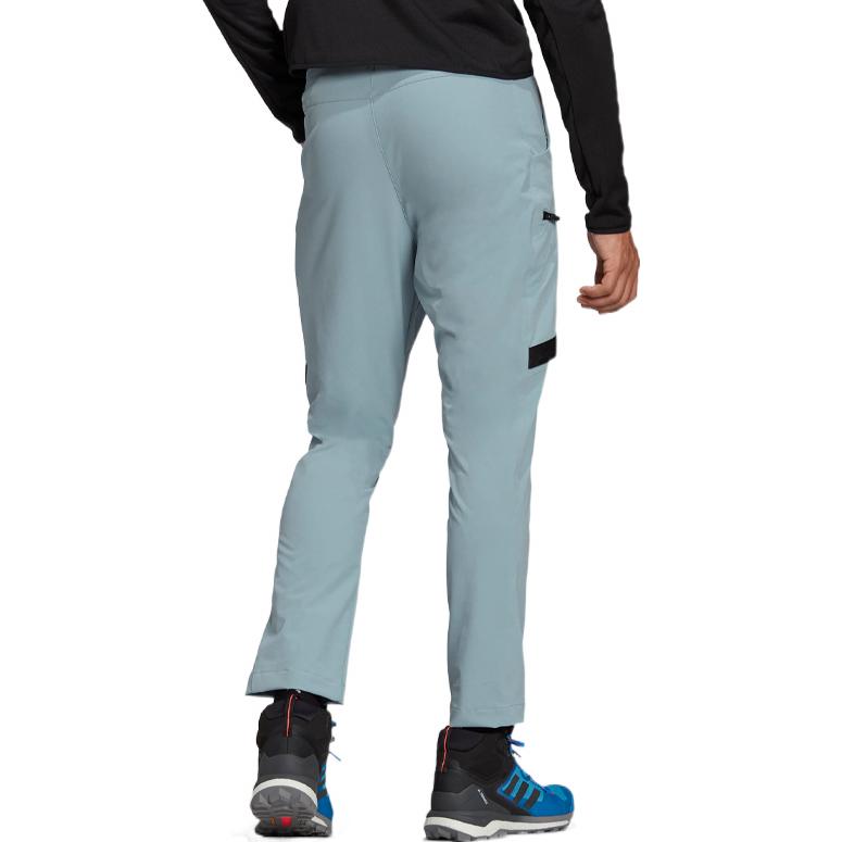 adidas Terrex Zupahike Hiking Pants With Elastic High Waist And Large Pockets Men Bottoms Light-Gray H51493