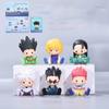 Cartoon Hunter x Hunter Anime Figure Q Version Sitting Killua Zoldyck Gon Figure Toy Doll Car Decoration Statue Model Gift