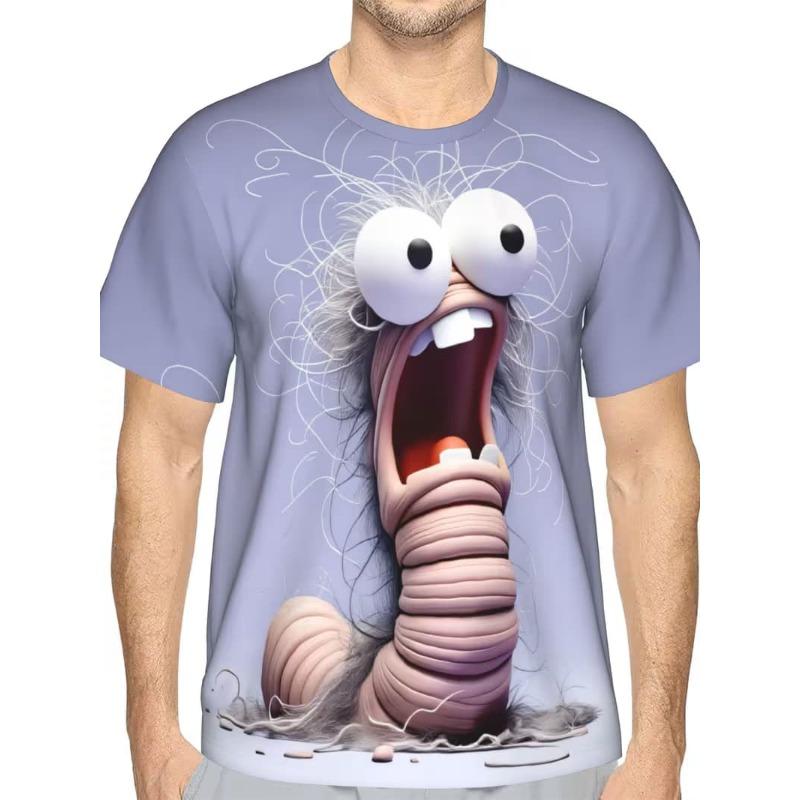 Ανδρική Μόδα 3D Τυπωμένο Ανδρικό T-Shirt Στρογγυλή Λαιμόκοψη Κοντομάνικο Μοντέρνο Street Wear