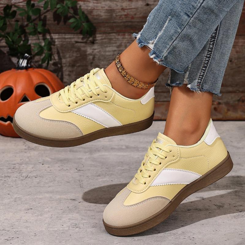 Women's Casual Sports ShoesGirls' N-Slip Lace-Up Low-Top Casual Sports Shoes Wear-Resistant Women's ShoesLightweight Round Toe