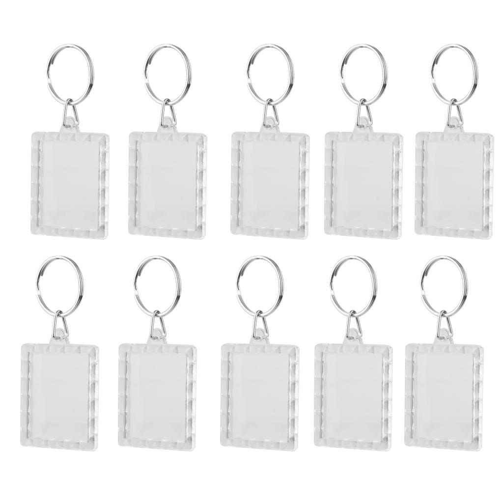 10 Acrylic Photo Holder Keyring Keychain
