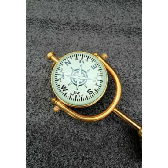 Vintage Style Brass Table Top Clock, Double Face Table Nautical Clock Desk Watch
