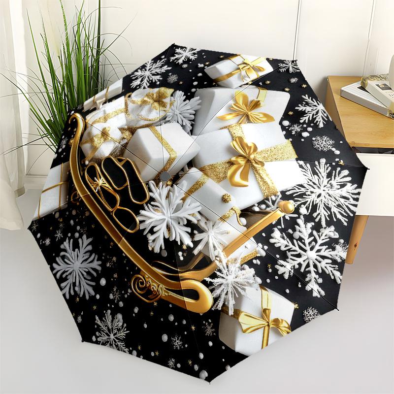 Christmas Halloween & Christmas Gifts Sleigh Snowflakes Decorations Umbrella, Christmas Gift Y195