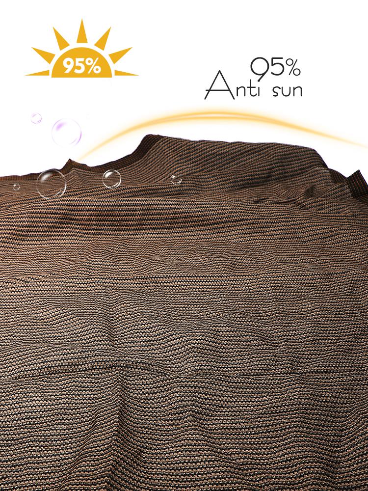 N208 UV-Resistant Shade Net 95% Sun Protection Reinforced and Tear-Resistant Edges Easy To Install Perfect for Gardens Patios