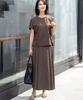 AC by Alpha Cubic Stretch Nylon Rush Blouse UV Size Mocha Bi-Motion (Cooling, Protection, Water-Repellent) Women's, 353783,