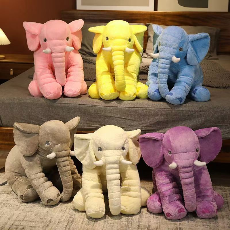 Fuzzy Large Elephant Stuffed Animal, Adventure Stuffed Elephant Toy, Brave Room Elephants Plush Decor Gift