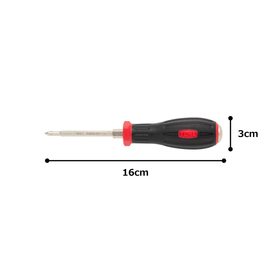 TONE Power Grip Driver Red (Penetrating) PGPD-001 (+) No.1