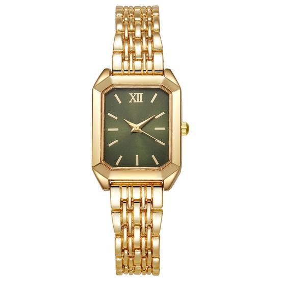 Dameshorloge Lichte Luxe Stijl Vierkant Wijzerplaat Horloge Stalen Band Versiering Horloge voor Kantoorfeest Date Night