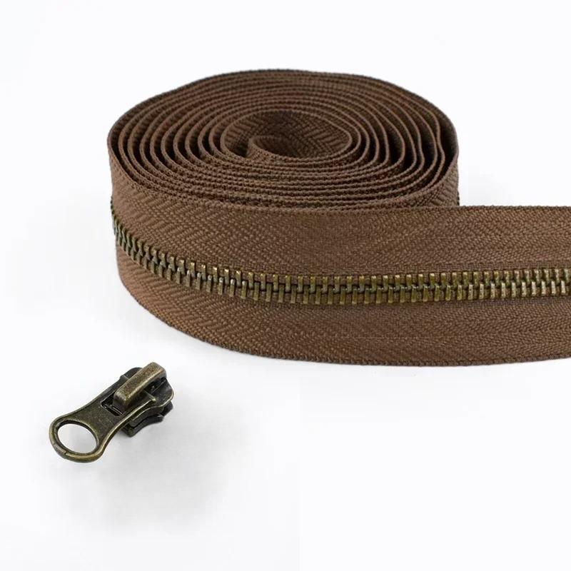 1/2/3/5M Meetee 5# Rollen-Metallreißverschlüsse mit Schiebern Tasche Schuhe Jacke Dekor Verschluss Reißverschluss nach Metern DIY Reparatur Nähzubehör