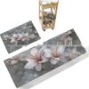 Set of 2 Decorative Floral Kitchen Mats for Kitchen, Living Room, & Bedroom Floors
