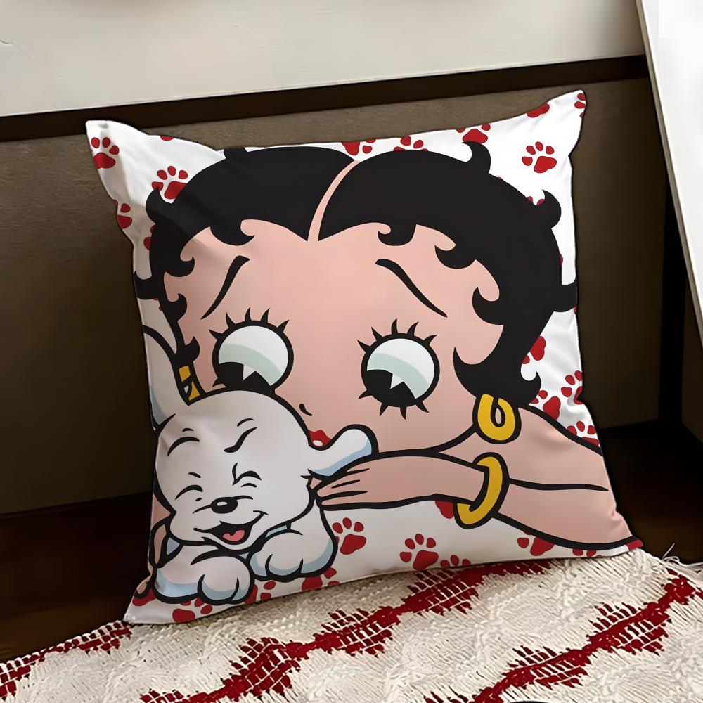 Cute BBetty BBoop Cushion Cover Reversible Soft Durable Pillow Cover Home  Car MultiScene Use for Daily Comfort
