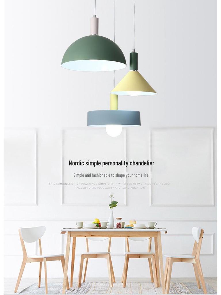 Luminária pendente LED criativa nórdica - Lustre de alumínio estilo europeu para bares e restaurantes