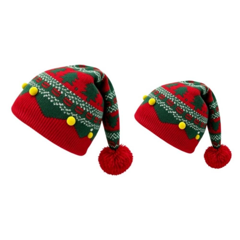 Jacquard Knitted Wool Cap Warm Christmas Knitting Hat Fashion Christmas Hat Children